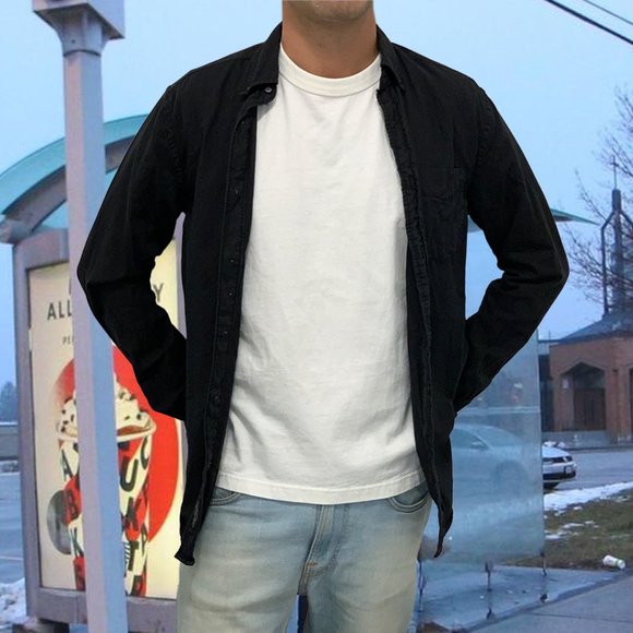 CPO - Black Button Up Shirt - Picture 1 of 4